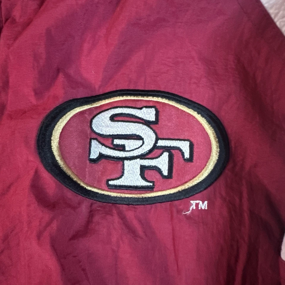 Chaqueta DE COLECCIÓN Starter San Francisco 49ers Para Hombre Mediana Roja Puffer NFL Fútbol Foto 2 de 4
