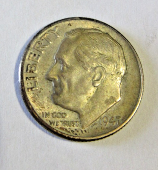 1947 P  Philadelphia Roosevelt Dime US 90% Silver 10c 10 CENTs  Coin 📸AS PICX📸