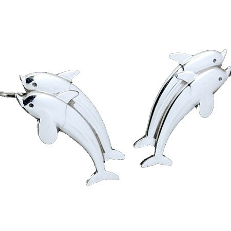 Miura Georg Jensen Dolphin Earrings 129 Silver 925