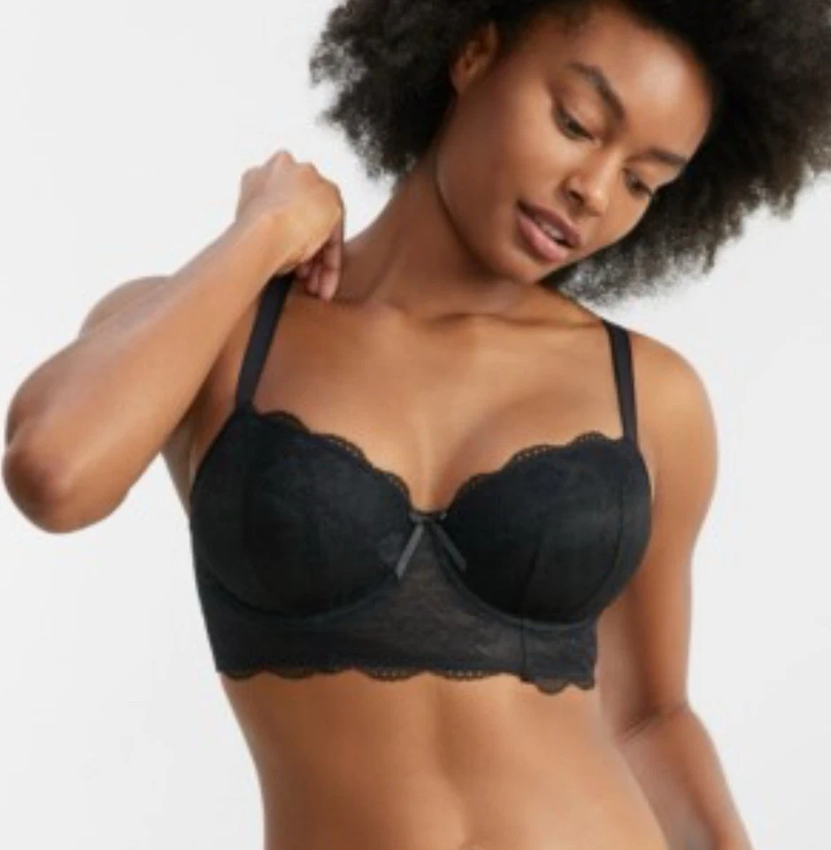 Sujetador Freya AA1014 NEGRO 32 H Fancies con aros Longline EE. UU. 32H Foto 2 de 4