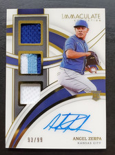 2022 Immaculate Collection Angel Zerpa Rookie Triple Relic Auto 93/99 Royals