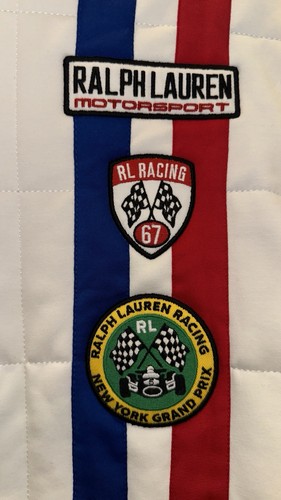 Polo Ralph Lauren Motorsport Racing Patches Doppelstrick Stepp Trainingsjacke XL - Bild 4 von 23