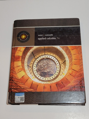 Applied Calculus 7th Edition By Waner And Costenoble (Published By Cengage)