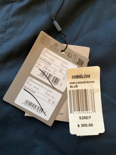 NEU 300 $ Corneliani blaue Hose aus Woll-Seide-Mischung – EU 52/US 36 - Bild 2 von 5
