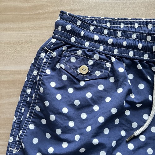 Polo Ralph Lauren Swim Trunks Men's Large L Blue Polka Dot Lined Shorts 5.5" - Picture 4 of 15