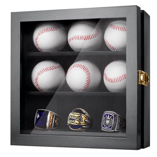 Vetrina Baseball Campionato Anello Vetrina, Armadio a Parete in Legno con... - Foto 8 di 8