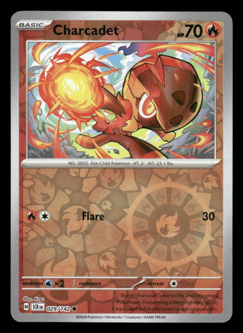 Charcadet 29/142 C Stellar Crown Reverse Holo NM/M Pokemon