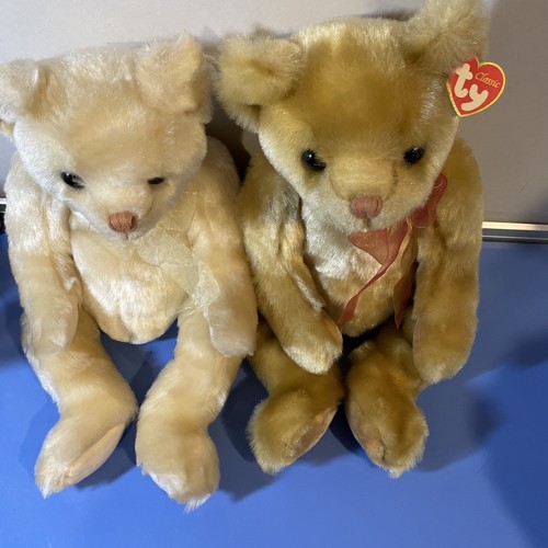 TY Yesterbears, lot of 2, (golden one w/ty tag). see pics, a170 Lot#1 - Picture 2 of 20