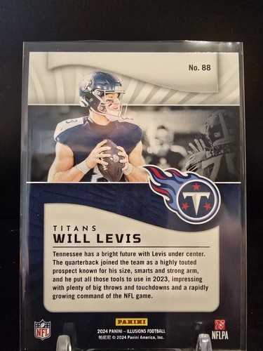 WILL LEVIS 2024 Panini Illusions Football Orange Parallel #88 Tennesse Titans - Picture 2 of 2