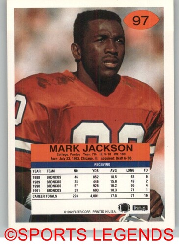 1992 Fleer NFL #1-100 - Picture 195 of 201