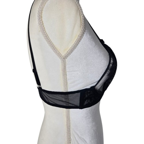 Oh La La Cheri Paris Bra size M Black Eyelash Lace  - Picture 22 of 22