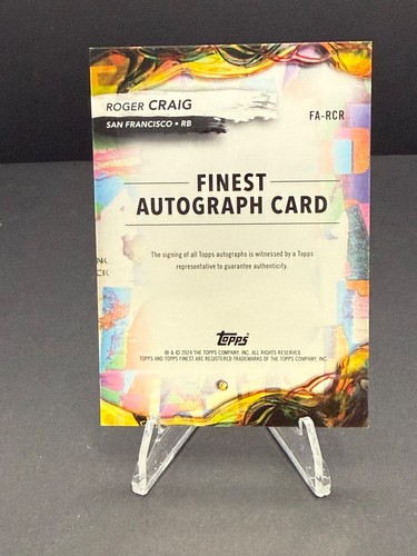 Topps Finest 2024 - Autógrafos Roger Craig #FA-RCR refractor negro/25 (AU) - Imagen 2 de 2