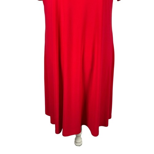 Joseph Ribkoff lässiges rotes Kleid knielang Jersey Strick A-Linie Swing S/S Gr. 10 - Bild 5 von 8