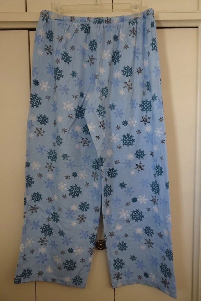 JOCKEY хлопок смесь трикотажа пижамы низ гостиной брюки синий снежинки L большой - Изображение 2 из 4