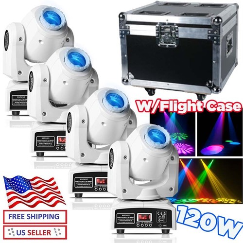 120W LED Moving Head Light RGBW Gobo Beam Stage Spot Lighting DJ Disco DMX+Case