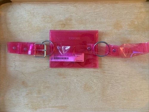 Belt Bags for Girls Small Waist Fanny Pack Plastic Pink By Forever21 - Picture 3 of 3