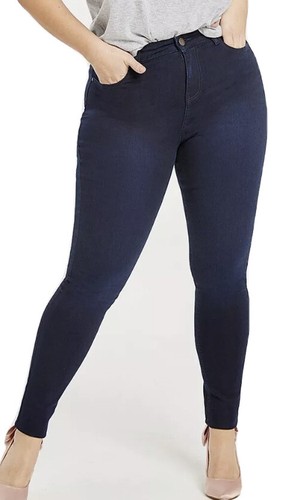 WOMENS LUCY HIGH WAIST SKINNY JEANS INDIGO SIZE 10 Long (28) RRP £25 BNWT