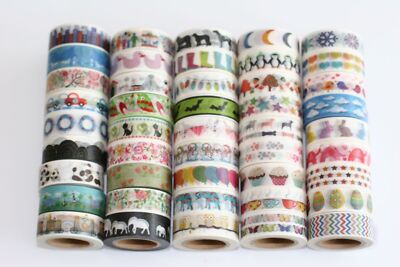 2 Rotoli 10 M X 15 Mm Washi Tapes Simpatici Motivi Nastro Adesivo - Foto 5