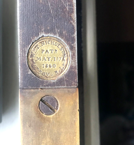 ANTIQUE 19" MACHINIST LEVEL IN CASE WILLIAM T. NICHOLSON STANLEY RULE PAT. 1860 - Picture 4 of 8