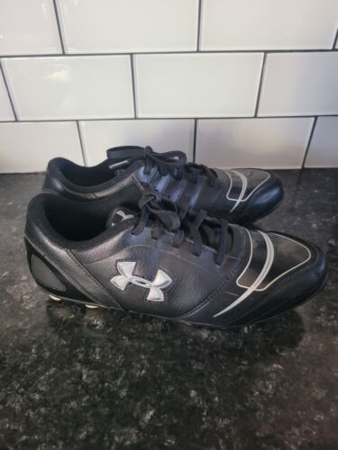 Under Armour Dominate FG Jr. Soccer Cleat Black Leather Boys Size 6 EUC - Picture 2 of 9