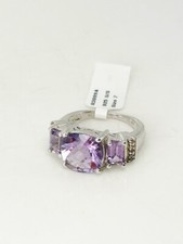 Sterling Silver Purple Amethyst Ring Size 7 Stamped CJ 925 NWT