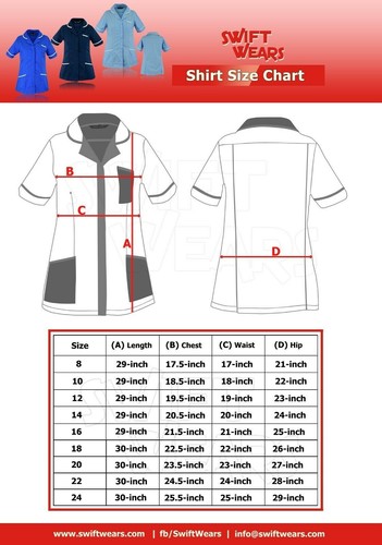Nurse Uniform Tunic Dentist Therapist Maid Nursing Healthcare Hospitality Carer - 第 11/17 張圖片