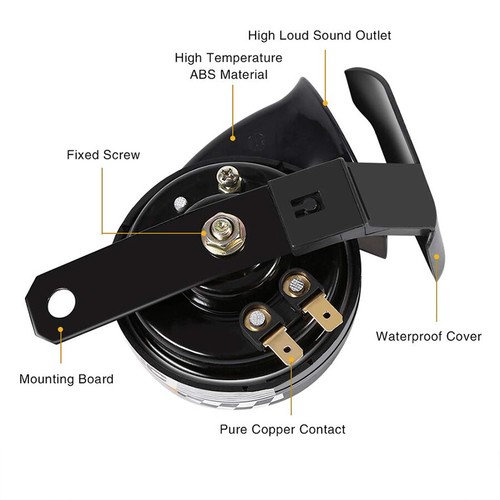 Motorcycle Car Air Train Horn 12V 128dB for Yamaha Road Star XV1700PC Warrior - Picture 3 of 10