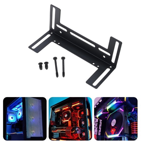 PC Water Cooling Radiators Support Bracket 120mm Fan Heatsink Mount Black - Afbeelding 2 van 18