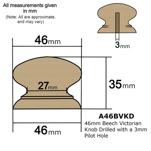 WOODEN REPLACEMENT FURNITURE DRAWER KNOBS HANDLES DRILLED or with FITTINGS - Picture 21 of 37