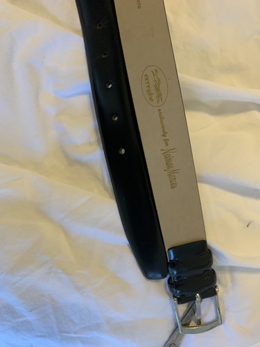 Erreghe Men's Black Leather Belt Made in Italy size 42 - Picture 7 of 7