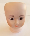 Porcelain Bisque Doll Brown Eyes HEAD ONLY UNMARKED VINTAGE — photo 1