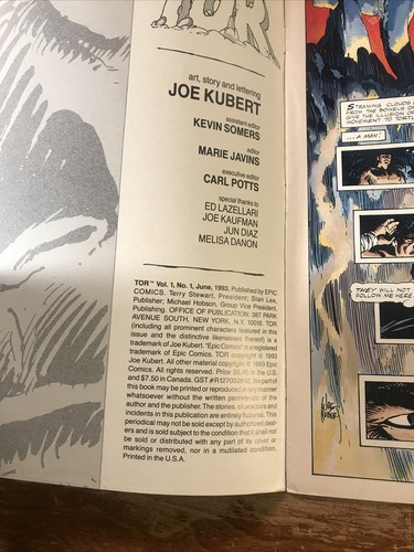Joe Kubert Tor Epic Comics 2 Graphic Novel Lot Vol. 1 #1 #2 1993 Direct Edition - Bild 3 von 5