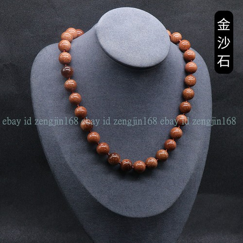 Pretty 6/8/10/12/14mm Natural Multicolor Round Gemstone Beads Necklace 18'' - Picture 7 of 22