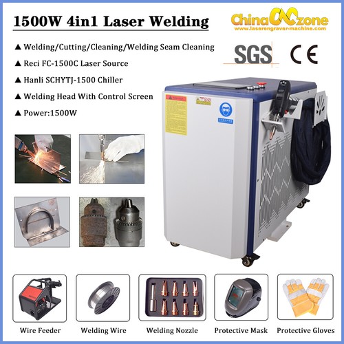 4 IN 1 1500W Handheld Laser Welder Welding Cleaning Cutting Machine Reci Welder - Picture 1 of 14