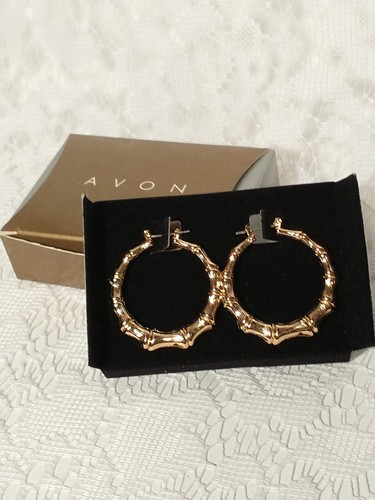 Avon Bamboo Snap Top Hoop Pierced Earrings Jewelry tblaw1 - Bild 11 von 12