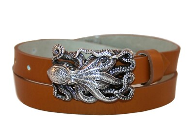 MGM Belt Damen Gürtel Oktopus Ledergürtel Gr. 75