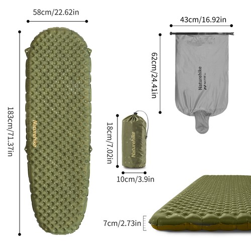 Naturehike 3,5 R-Wert Camping Isomatte Ultralight Selbstaufblasend Langlebig - Bild 3 von 9