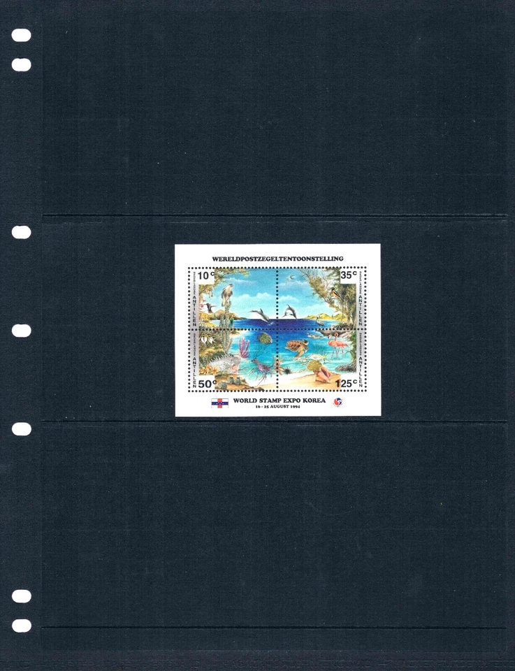a $5.00 Scott Value - 1994 ANTILLAS HOLANDESAS Beach Life s/s MNH NH UMM Foto 2 de 4