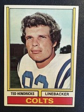 1974 TOPPS Football #385 TED HENDRICKS Baltimore Colts HOF Excellent +