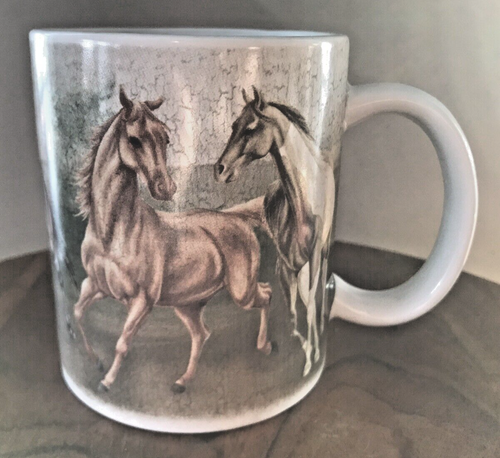Wild Horses by Revelations Coffee Tea Cup Mug (Crack on Bottom - Read) 14 Oz