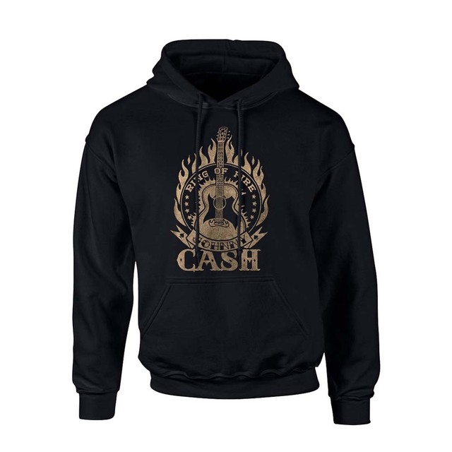 Johnny Cash Ring Of Fire NEW Hooded Sweatshirt