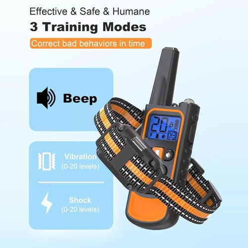 Hund Ausbildung Erziehungshalsband Fernbedienung mit Ton Stromschlag Vibration - Bild 6 von 16
