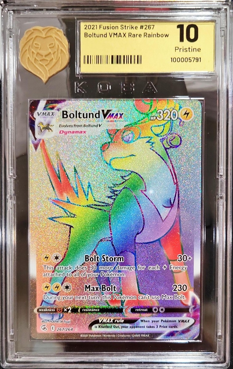 KOBA PRISTINE Boltund VMAX 267/264 Fusion Strike FA Secret KOBA PRISTINE Boltund VMAX 267/264 Fusion Strike FA Secret