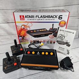 Atari Flashback 6 Classic Game Console (Tested/Works) w/ 2 Wireless Controllers