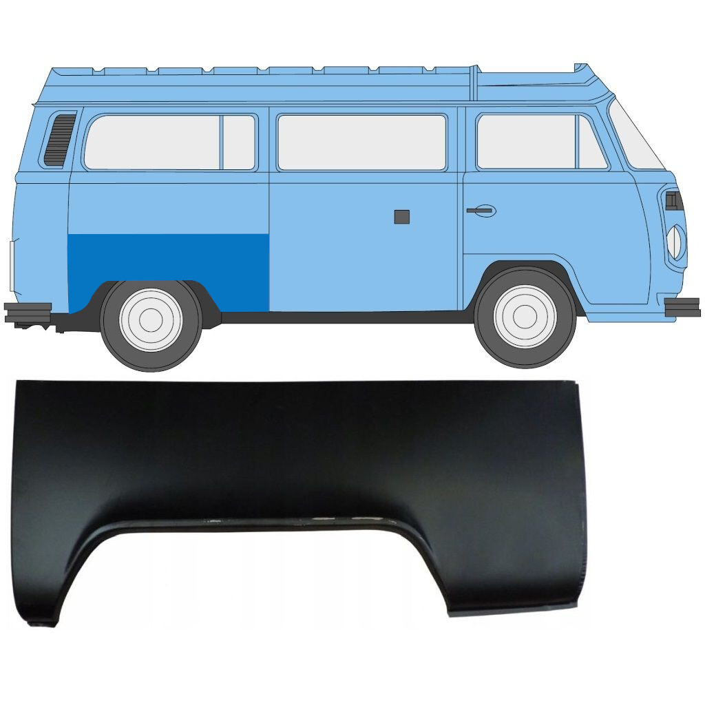 VOLKSWAGEN TRANSPORTER T2 1967-1979 REAR WHEEL ARCH REPAIR PANEL WING / RIGHT RH