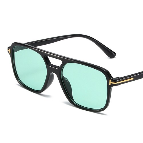 Gafas de sol retro para mujer hombre de moda doble puente cuadrado gafas de sol gafas - Imagen 20 de 27