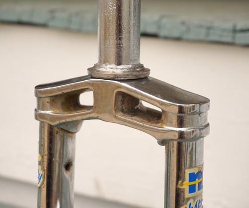 Chrome Biplane Fork Mongoose Akisu 1" Threaded Vintage 1980s MTB ATB Klunker 26" - Picture 10 of 12