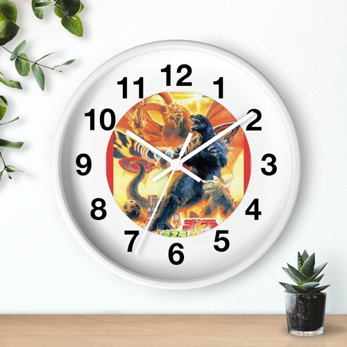 Godzilla Returns Wanduhr Ganzholzrahmen Zeit Stück Büro, Zuhause, Bad - Bild 13 von 19