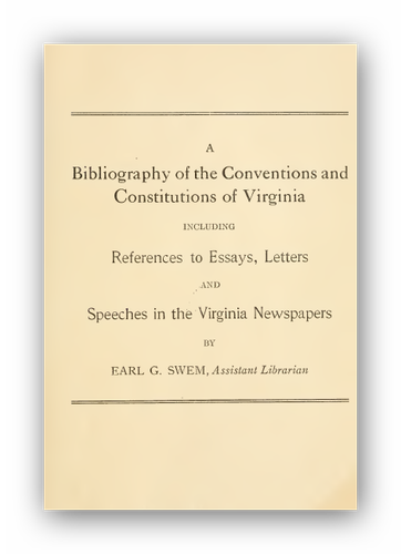 Swem's Selected Bibliography of Virginia 1607 - 1699 - Picture 5 of 6