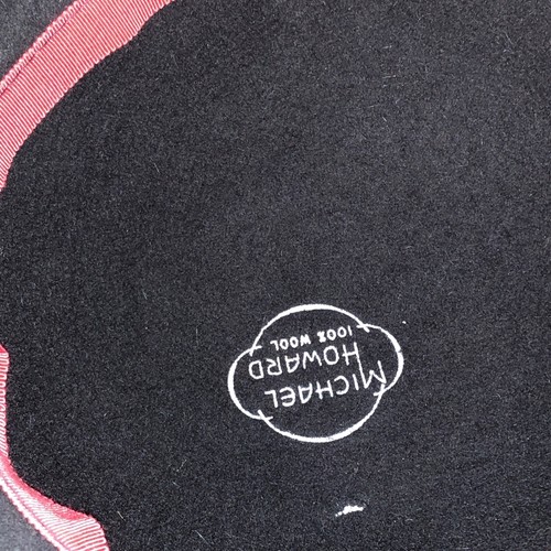 Ladies michael howard wool hat Georgie feathers net Party Church - 第 5/9 張圖片